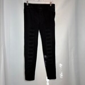Umgee‎ Plus Womens XL Black Denim Jegging Distressed Pull On Pants